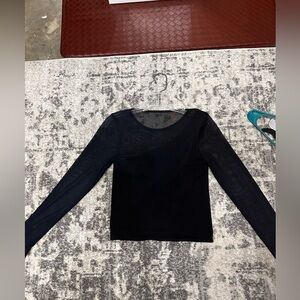 Abercrombie & Fitch Mesh Asymmetrical Top Black Size Small